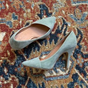 Madewell “Mira” Sage Suede Heels
